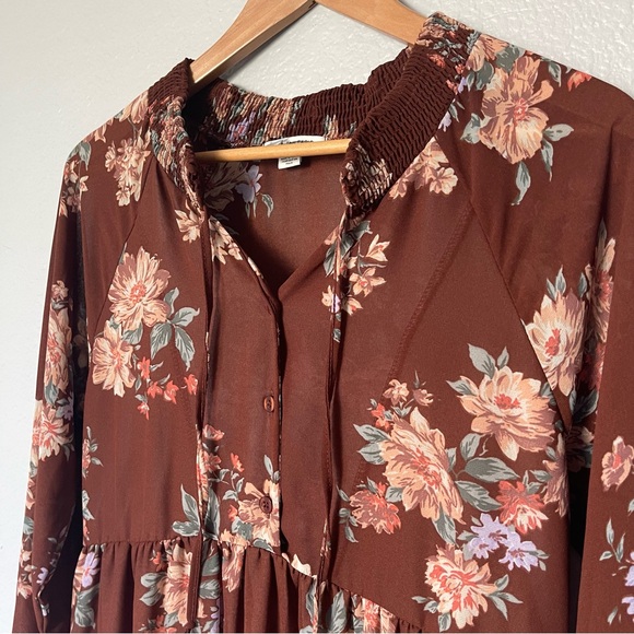 American Eagle Brown Floral Dress Size S - Picture 8 of 9